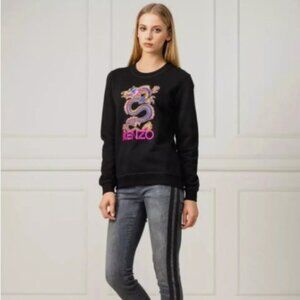 Kenzo Embroidered Dragon Logo Sweater